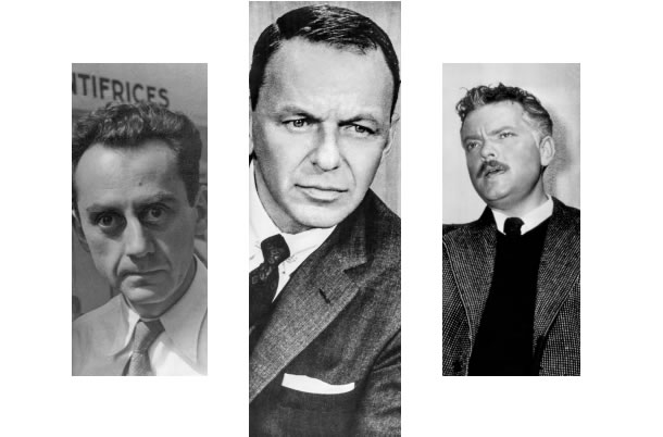 Photo Man Ray, Orson Welles, and Frank Sinatra